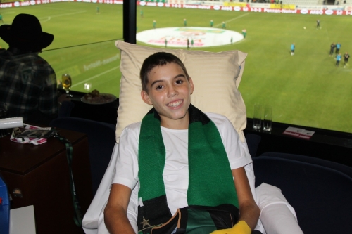 15-year-old Ivan watching a football game at the Tivoli Stadium in Innsbruck. 15-year-old Ivan watching a football game at the Tivoli Stadium in Innsbruck.