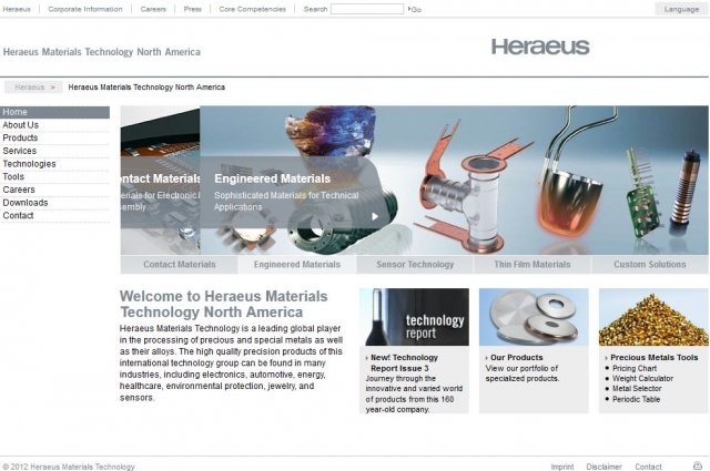 Heraeus North America Websites online