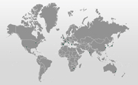 World map of Schletter's branch offices