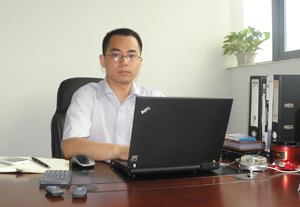 Wellnode’s General Manager Zhaoyun Zhan in his office in Shanghai. Wellnode’s General Manager Zhaoyun Zhan in his office in Shanghai.