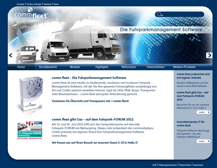 Fleet Management Software comm.fleet gets its own website Fleet Management Software comm.fleet gets its own website