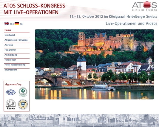 3rd ATOS Heidelberg Castle Meeting 2012: International Symposium on Hip and Knee with Live Surgery
