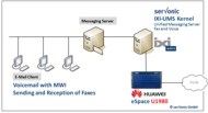 Perfect Team for UC: Huawei‘s IP-PBX‘s eSpace or U1980 and serVonic‘s UM-Solution IXI-UMS