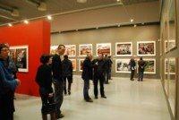    Jan Fabre, artist, with Carl De Keyzer  FotoMuseum Antwerp (lt. to rt., centre, 5th and 6th)