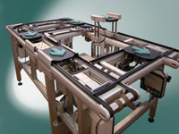 The double belts of the new transport system LTplus are driven by integrated drives with 60 mm diame