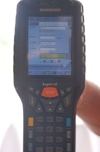 With the help of the scanner data is send to abas ERP