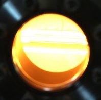 View into vacuum test chamber View into vacuum test chamber