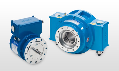 Absolute encoder AMS 40-K (left) and ASPAH 60-KK from Huebner Giessen