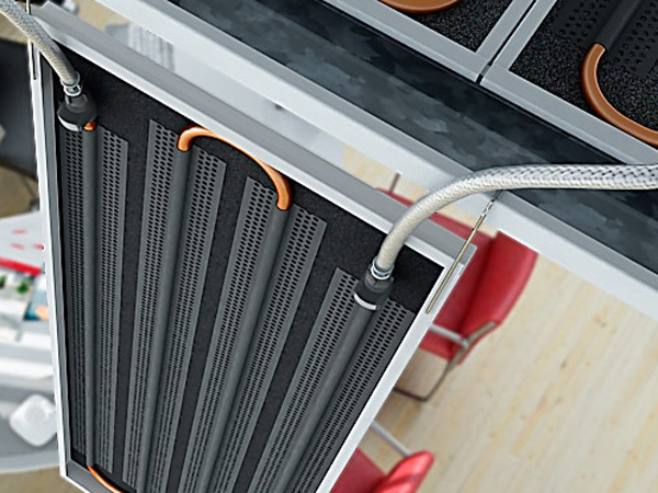 Perforated heat conducting profile enables excellent sound absorption and new opportunities for Lind Perforated heat conducting profile enables excellent sound absorption and new opportunities for Lind