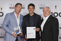 Christian Wolf, General Manager hawo GmbH, Ranga Yogeshwar, Hans Wolf, Vice President hawo GmbH