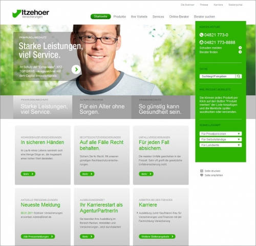 Insurer Itzehoer Versicherungen: Website Relaunch with e-Spirit Content Management