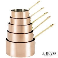 de Buyer copper pot set de Buyer copper pot set