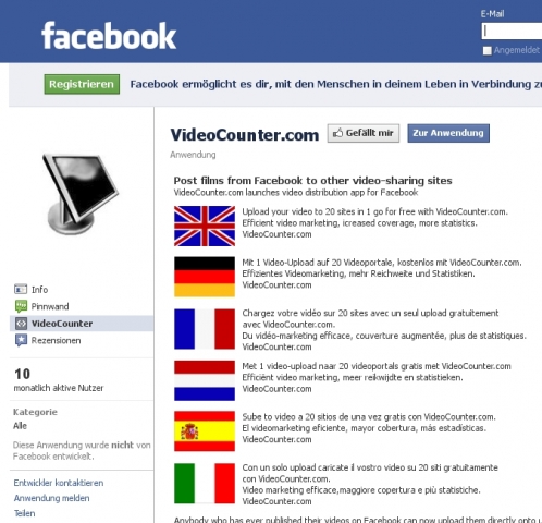 Post films from Facebook to other video-sharing sites Post films from Facebook to other video-sharing sites