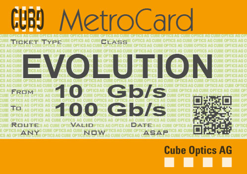 Cube Optics - 10Gbps to 100Gbps Evolution Cube Optics - 10Gbps to 100Gbps Evolution