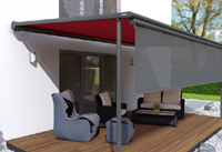 The shadeplus function of the markilux pergola system offers sun, wind and heat protection. The shadeplus function of the markilux pergola system offers sun, wind and heat protection.