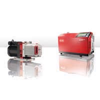 Caption: Rotary Vane Pump and Leak detector from Pfeiffer Vacuum Caption: Rotary Vane Pump and Leak detector from Pfeiffer Vacuum
