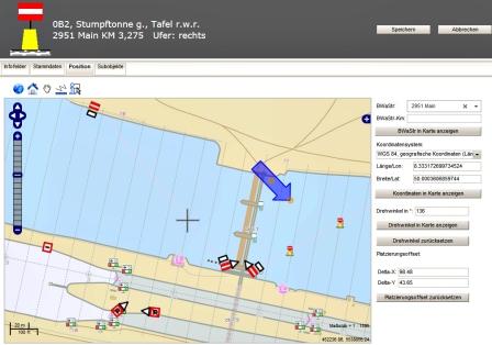 Easy to handle maps allow the flexible administration of all German navigation marks. (Photo: IVU)