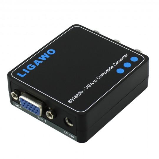 Ligawo 6518890 VGA + Audio zu Composite Konverter Ligawo 6518890 VGA + Audio zu Composite Konverter