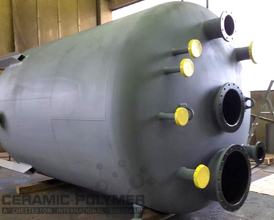 Chemically resistant internal coating for process vessels. Chemically resistant internal coating for process vessels.