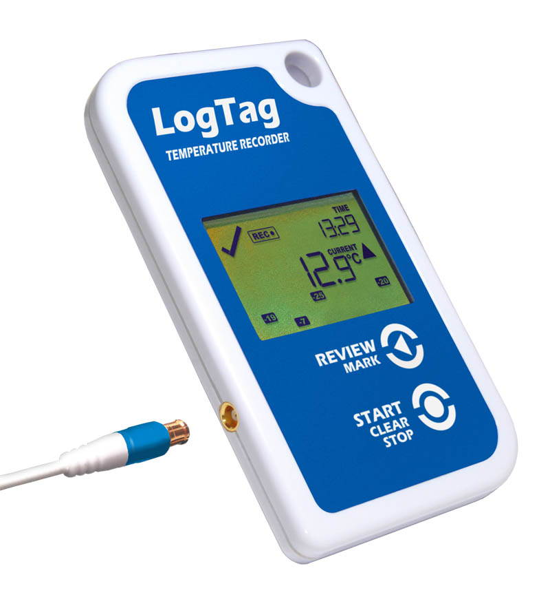 Temperature Data Logger TRED30-16R with display, audible alarm and external probe.