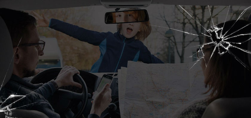 Kein Handy am Steuer!