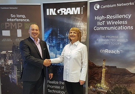Kristijan Fabina, Regional Sales Manager at Cambium Networks, with Ana Blazinic, Managing Director C Kristijan Fabina, Regional Sales Manager at Cambium Networks, with Ana Blazinic, Managing Director C