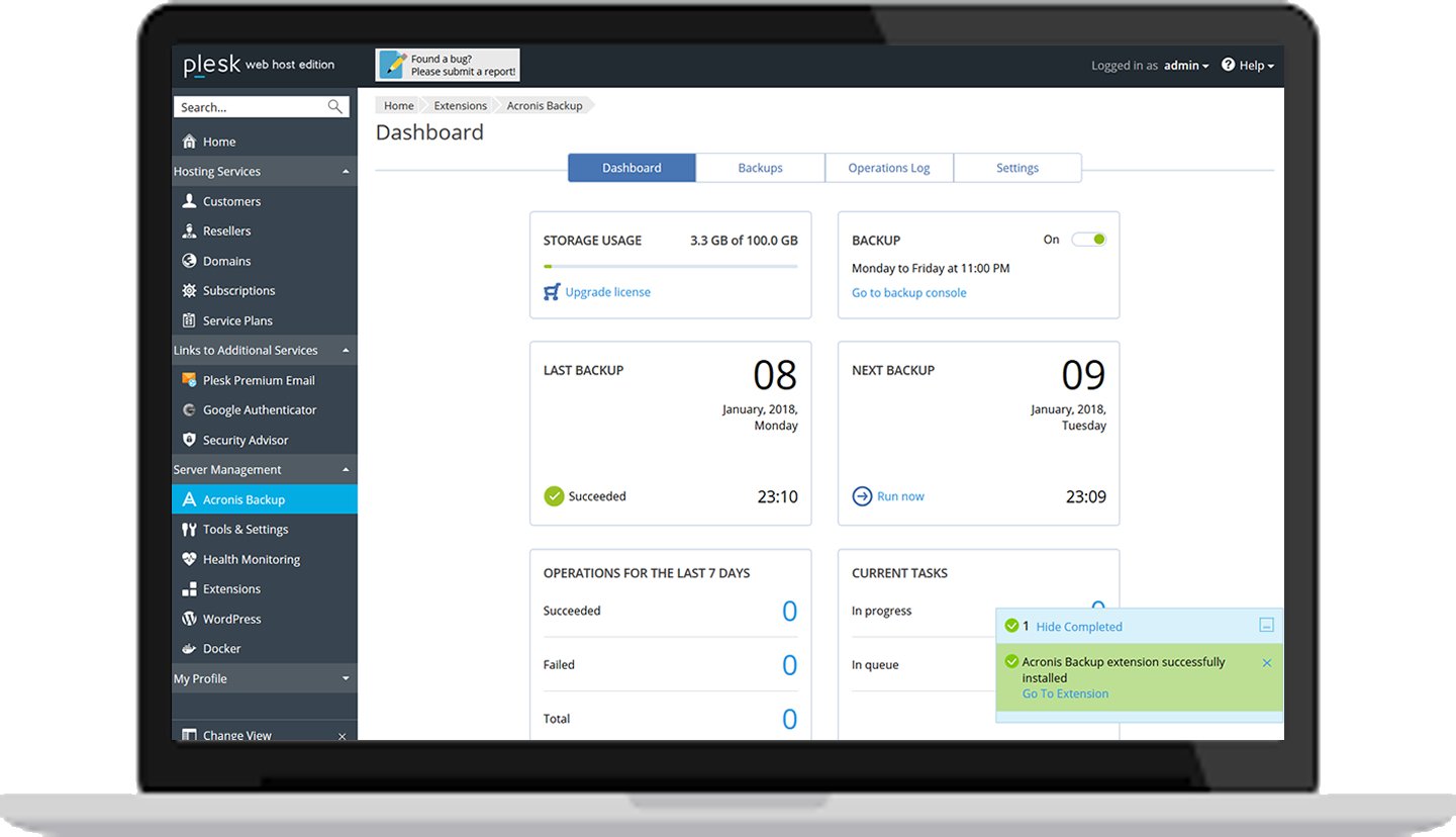 Plesk will incorporate Acronis Backup Cloud into its website management platform and control panel. Plesk will incorporate Acronis Backup Cloud into its website management platform and control panel.
