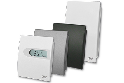 The EE10 room sensors are now also available with a Modbus RTU or BACnet interface. The EE10 room sensors are now also available with a Modbus RTU or BACnet interface.