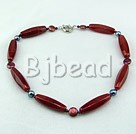 pearl red carnelian necklace pearl red carnelian necklace