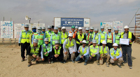The construction site of the Fadhili combined heat and power plant is progressing rapidly.