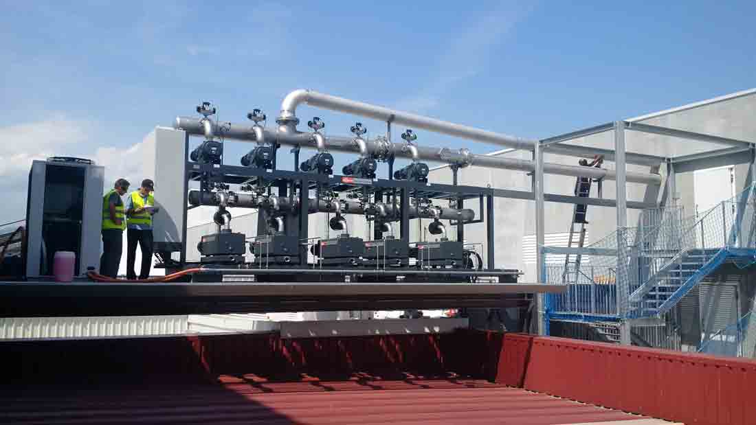 Central vacuum system with COBRA NX screw vacuum pumps and Panda vacuum boosters Central vacuum system with COBRA NX screw vacuum pumps and Panda vacuum boosters