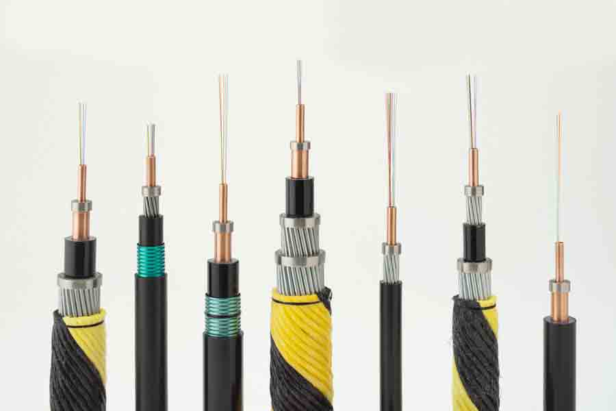 Undersea power cables in two different versions with PE coatings Undersea power cables in two different versions with PE coatings