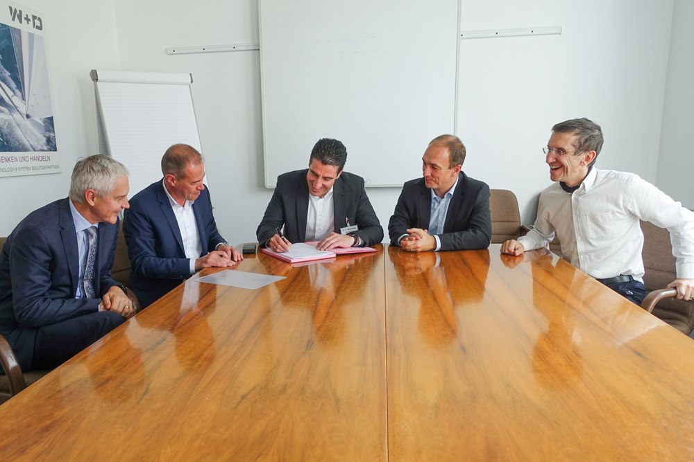 Marc Sears (Heritage Envelopes Ltd.), Thorsten Jost (W+D), Thomas Schwarz (MKN), Frank Eichhorn, Jea