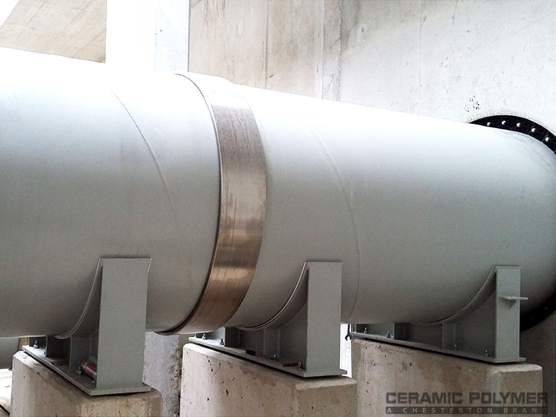 The huge pipes are presently built into the sewage plant.