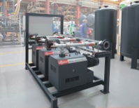 Vacuum system with three MINK claw vacuum pumps Vacuum system with three MINK claw vacuum pumps