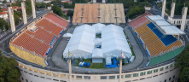 The Pacaembu Stadium was converted into a field hospital. Image: Fotoarena/Imago Images The Pacaembu Stadium was converted into a field hospital. Image: Fotoarena/Imago Images