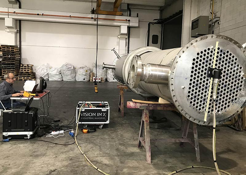Heat exchanger inspection with Computed Radiography scanner HD-CR 35 NDT Heat exchanger inspection with Computed Radiography scanner HD-CR 35 NDT