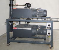 Centralized vacuum supply with two MINK claw vacuum pumps Centralized vacuum supply with two MINK claw vacuum pumps
