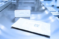 Test cassettes are securely packed and labeled