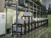 Central vacuum system in a meat processing plant