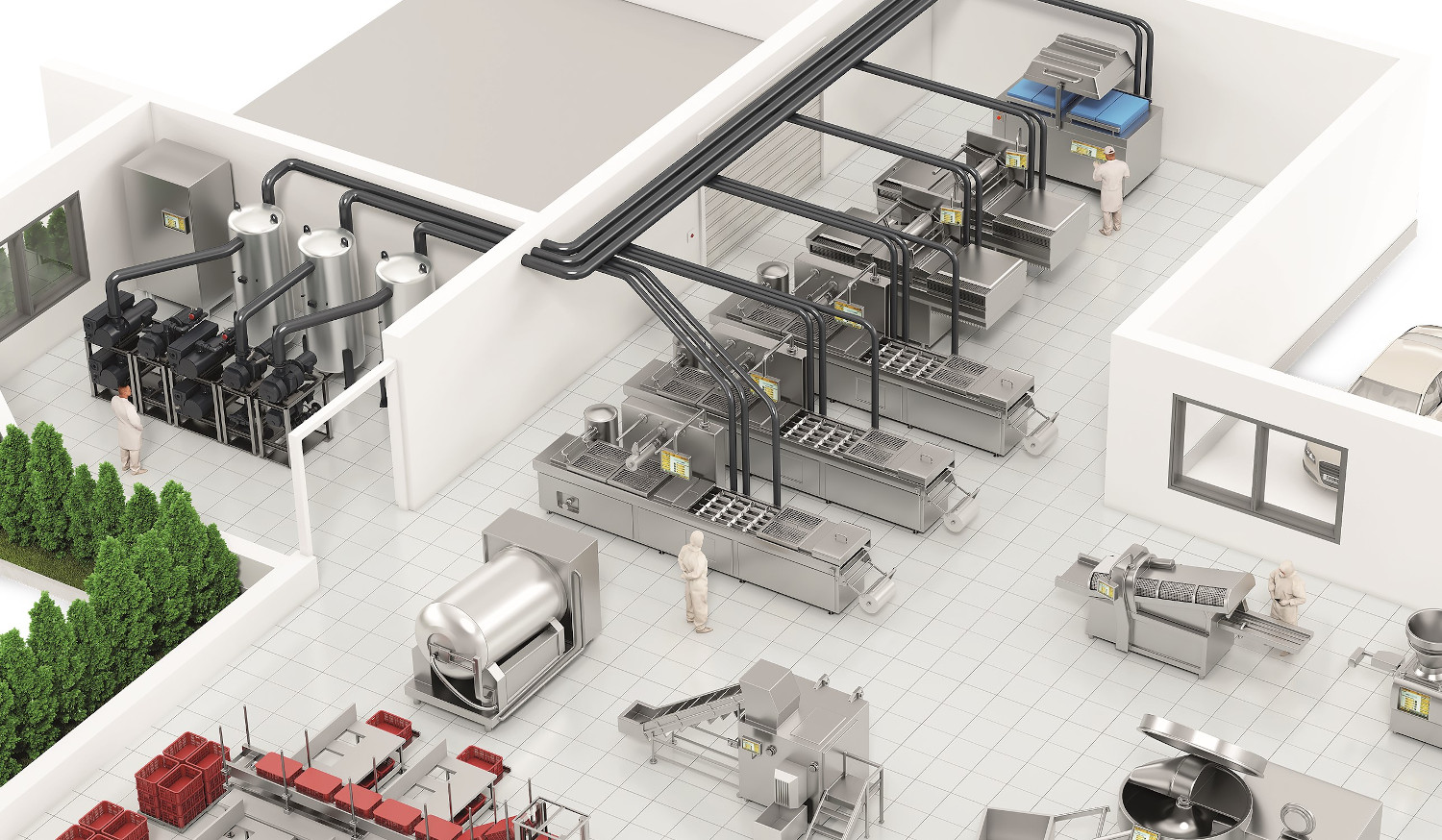 Centralized vacuum supply