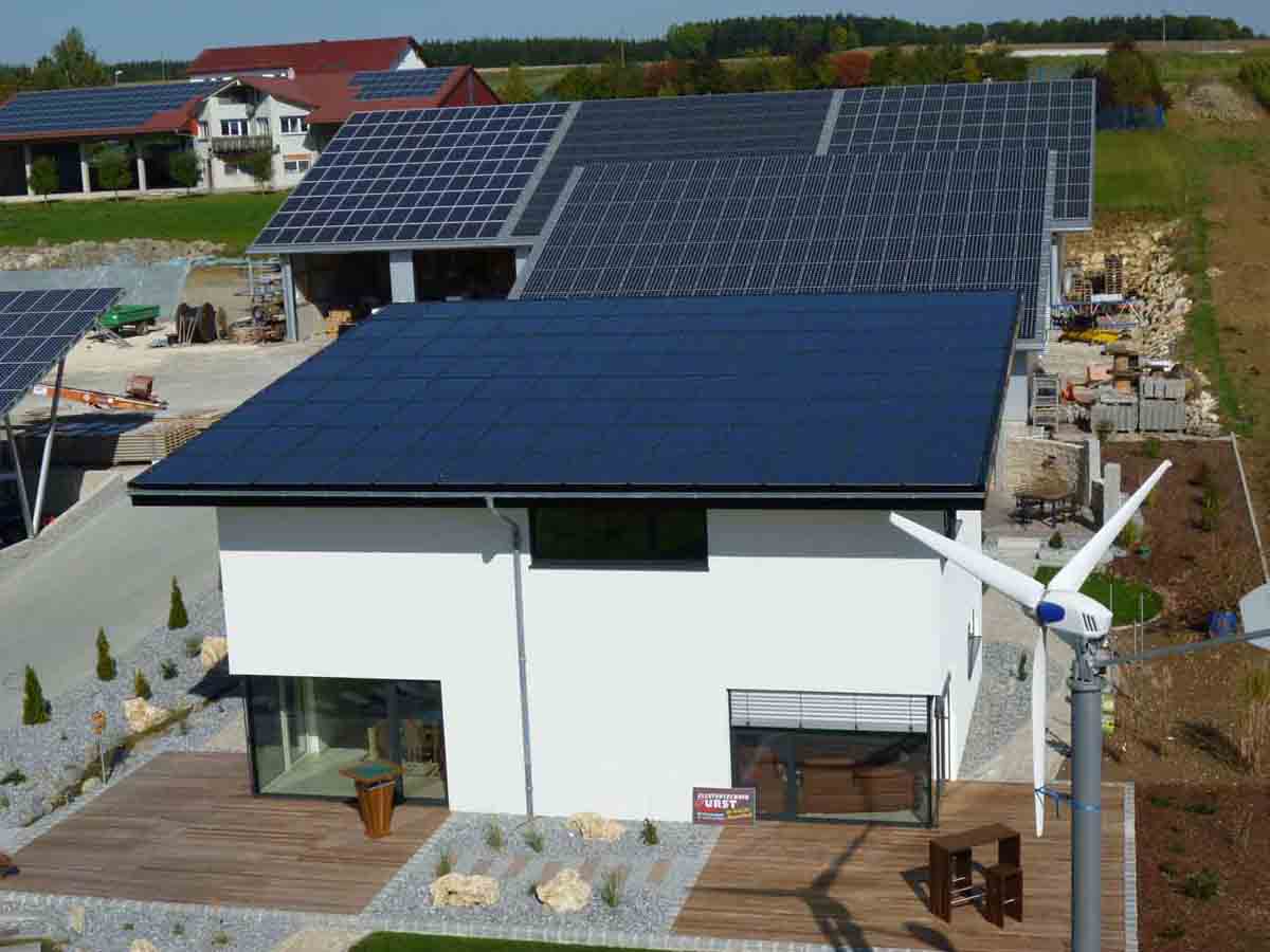 Energy model house with Schletter BiPv 2-11