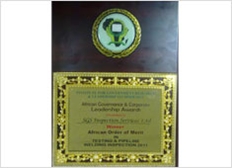 SGS Nigeria Presented with African Order of Merit in Testing and Pipeline Welding Inspection 2011