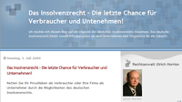 Der neue Blog Insolvenzrecht Rechtsanwalt Ulrich Horrion