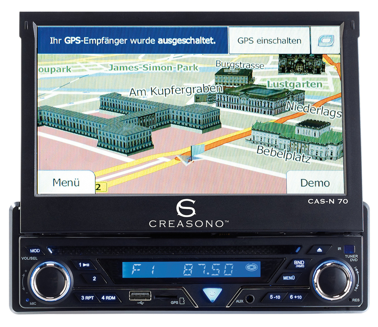 Creasono 7 Touchscreen DVD-Autoradio mit GPS&Bluetooth Creasono 7 Touchscreen DVD-Autoradio mit GPS&Bluetooth