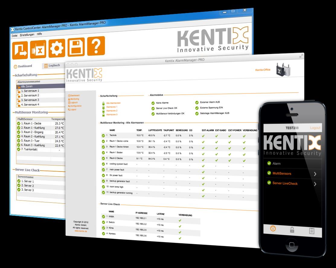 Screenshot des neuen Kentix ControlCenter Screenshot des neuen Kentix ControlCenter