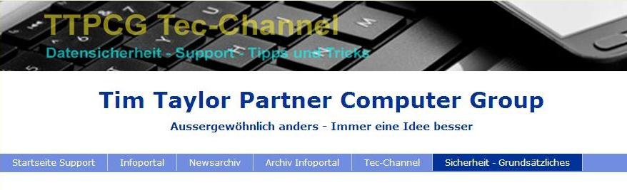 Wichtig für TTPCG Datensicherheit