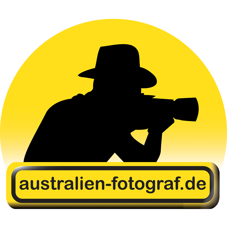 Die neue Website australien-fotograf.de bietet Bilder und Berichte aus Australien. Logo: australien-