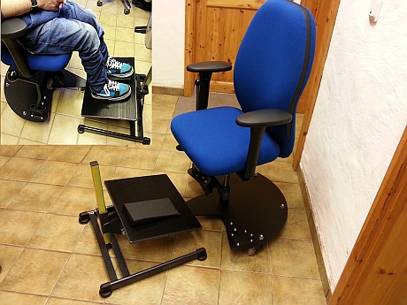 Ergonomischer Bürodrehstuhl für Rollstuhlfahrer mit Bremse Ergonomischer Bürodrehstuhl für Rollstuhlfahrer mit Bremse