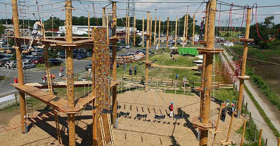 Ansicht aus der Luft vom Kletterpark Kletteras Ansicht aus der Luft vom Kletterpark Kletteras